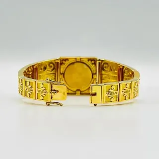 Brazalete Medusa Nacar Circonitas 18K