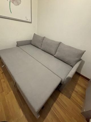Sofá Cama Gris y Beige