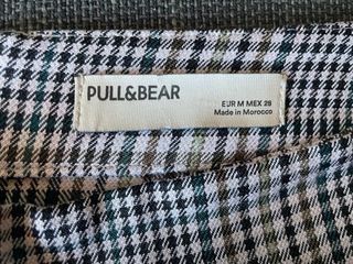 Falda de cuadros verde y multicolor