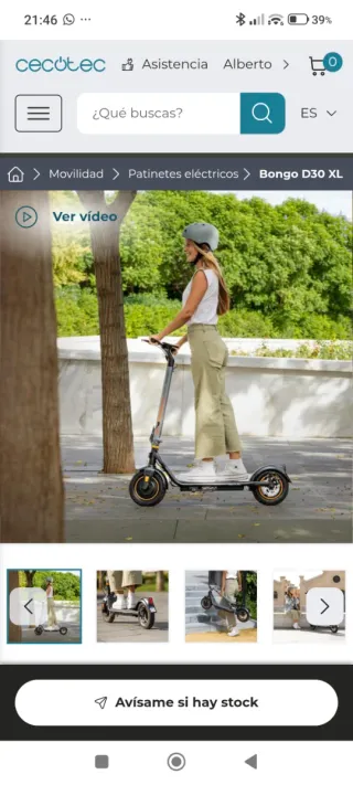 Patinete Eléctrico Cecotec Bongo D30 XL