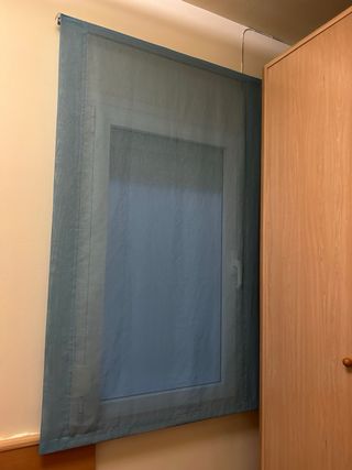 Estor plegable azul