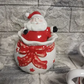 Set 4 Pezzi Ceramica Natale