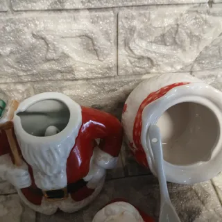 Set 4 Pezzi Ceramica Natale