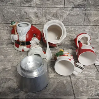Set 4 Pezzi Ceramica Natale