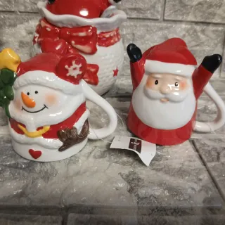 Set 4 Pezzi Ceramica Natale