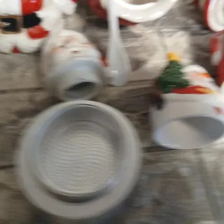 Set 4 Pezzi Ceramica Natale