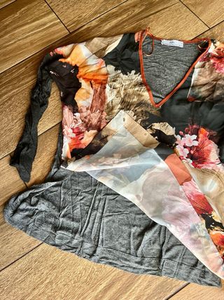 Blusa Zara Estampada Multicolor