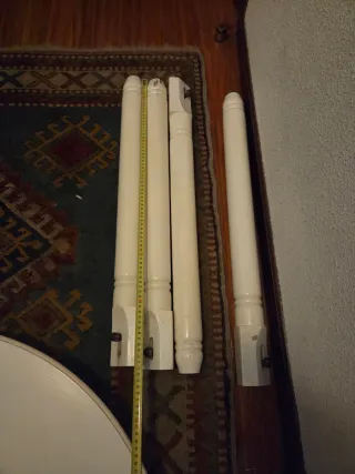 Mesa redonda madera lacada blanca