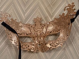 Set 12 Mascherine Veneziane vari colori Glitterate