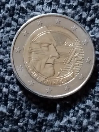 Moneda 2 euros Jacques Chirac 2002