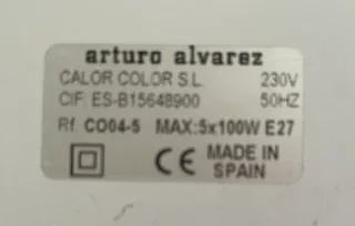 Lámpara Colgante Coral 5 Tulipas Arturo Alvarez