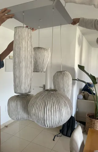 Lámpara Colgante Coral 5 Tulipas Arturo Alvarez