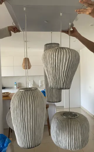 Lámpara Colgante Coral 5 Tulipas Arturo Alvarez