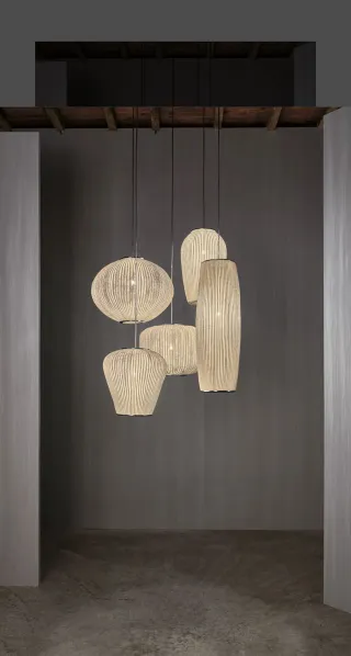 Lámpara Colgante Coral 5 Tulipas Arturo Alvarez