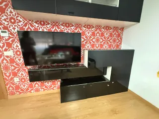 Mueble de salón moderno negro