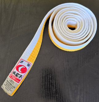 Cintura Karate/Judo CORSPORT Bianco/Gialla