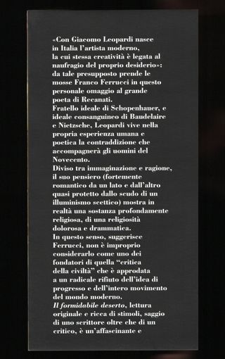 IL FORMIDABILE DESERTO Lettura di Giacomo Leopardi