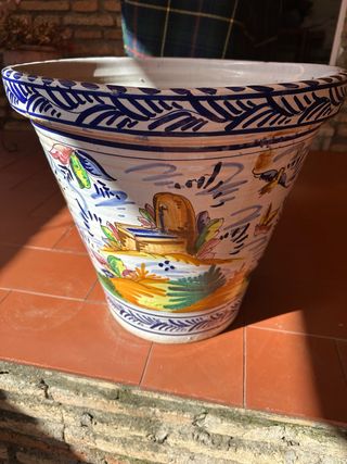Maceta Triana Cerámica Pintada De tamaño grande
