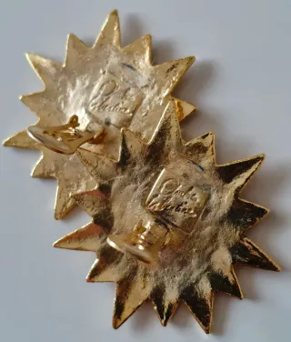 Pendientes Clip Ambre Libertine Sol vintage 80s