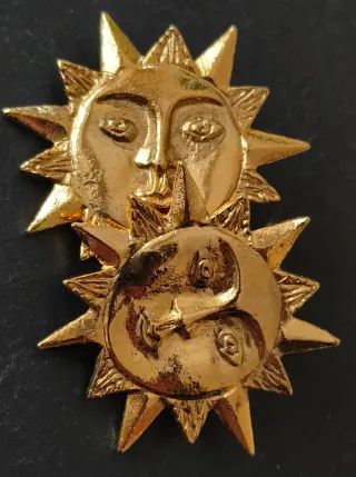 Pendientes Clip Ambre Libertine Sol vintage 80s