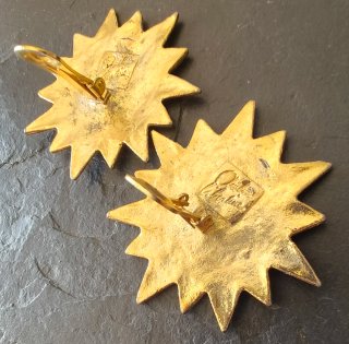 Pendientes Clip Ambre Libertine Sol vintage 80s