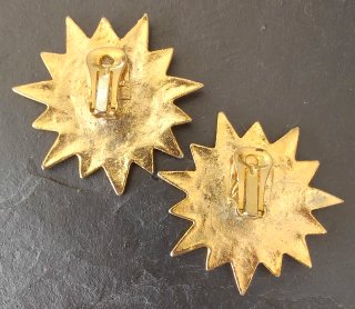 Pendientes Clip Ambre Libertine Sol vintage 80s