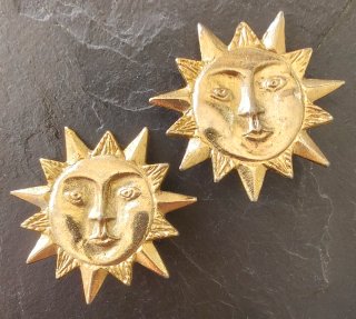Pendientes Clip Ambre Libertine Sol vintage 80s