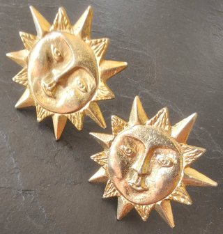 Pendientes Clip Ambre Libertine Sol vintage 80s