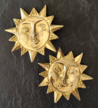 Pendientes Clip Ambre Libertine Sol vintage 80s