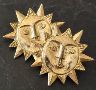 Pendientes Clip Ambre Libertine Sol vintage 80s