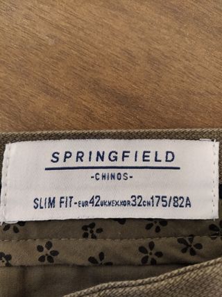 Pantalón Chino Springfield Verde Oliva