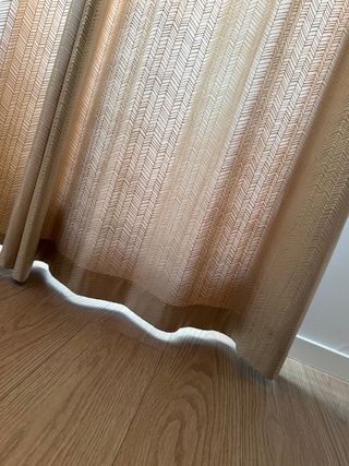 Cortinas Beige/Doradas Terciopelo Texturizado