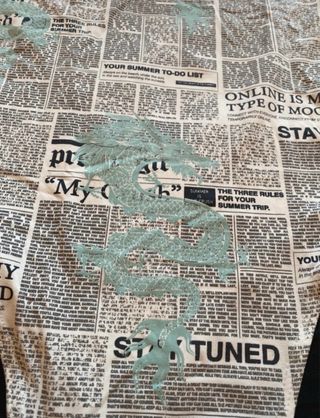 Body Bershka estampado periódico Talla S