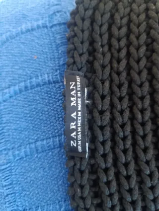 Bufanda Zara Negra Extra Larga