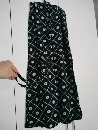 Falda vintage larga estampada verano