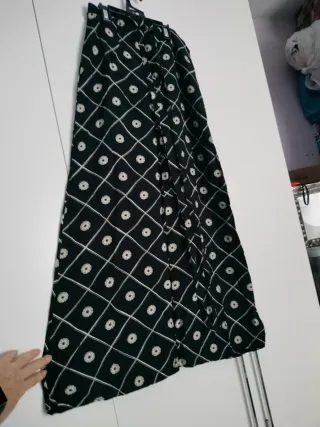 Falda vintage larga estampada verano