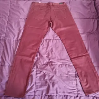 Pantalón Massimo Dutti Granate Slim Fit Talla 42