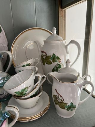 Juego Café Porcelana China Vigo Años 60