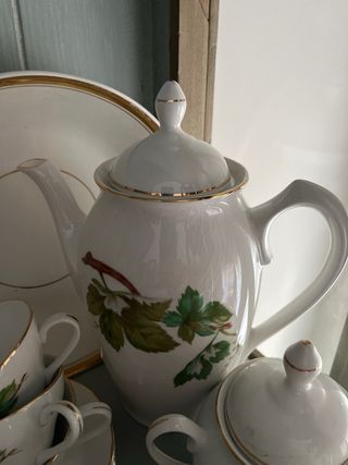 Juego Café Porcelana China Vigo Años 60