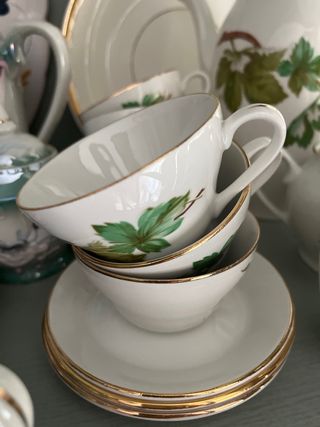 Juego Café Porcelana China Vigo Años 60