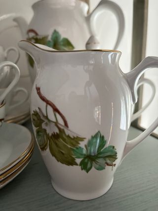 Juego Café Porcelana China Vigo Años 60