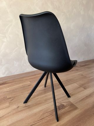 Set 4 Sedie da Pranzo Nordiche Nere