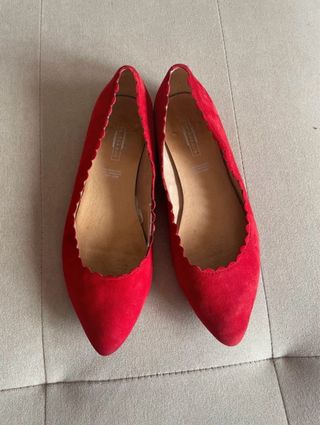 Zapatos planos 5th Avenue rojos