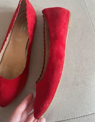 Zapatos planos 5th Avenue rojos