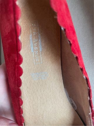 Zapatos planos 5th Avenue rojos