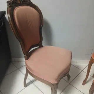 Set 2 sgabelli e poltroncina vintage