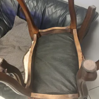 Set 2 sgabelli e poltroncina vintage