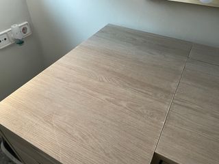 Escritorio tocador madera y metal