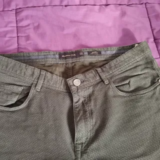 Pantalón Massimo Dutti Slim Fit Verde Talla 42