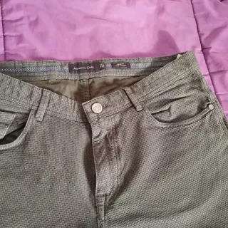 Pantalón Massimo Dutti Slim Fit Verde Talla 42